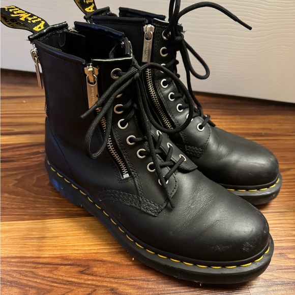 W9/M8 1460 Zip Nappa Leather Lace Up Boots (discontinued rare) - Picture 2 of 8